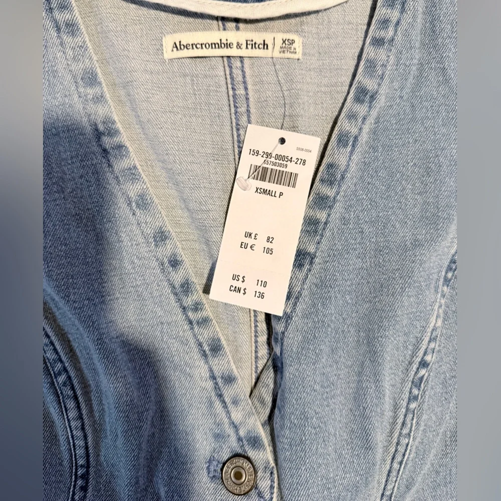 NWT Abercrombie Jean Dress size XSP - Picture 2 of 2